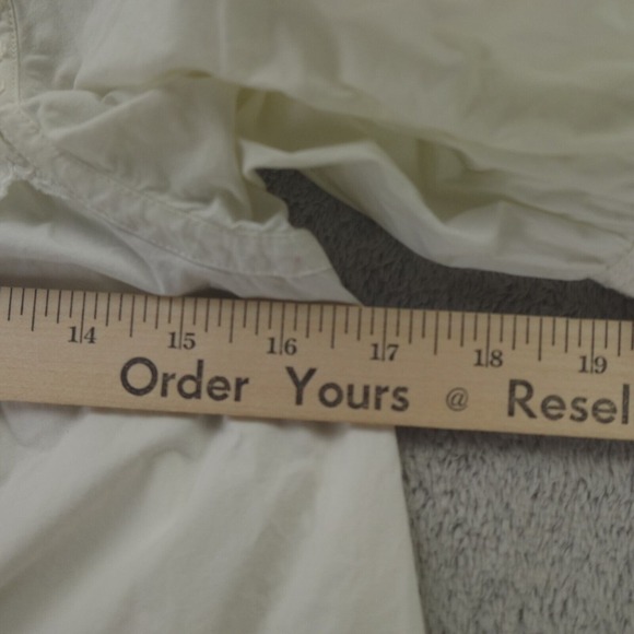 Doen Dress Mini Puff Sleeve Orchard Cotton Poplin Embroidered Scalloped - Picture 6 of 13